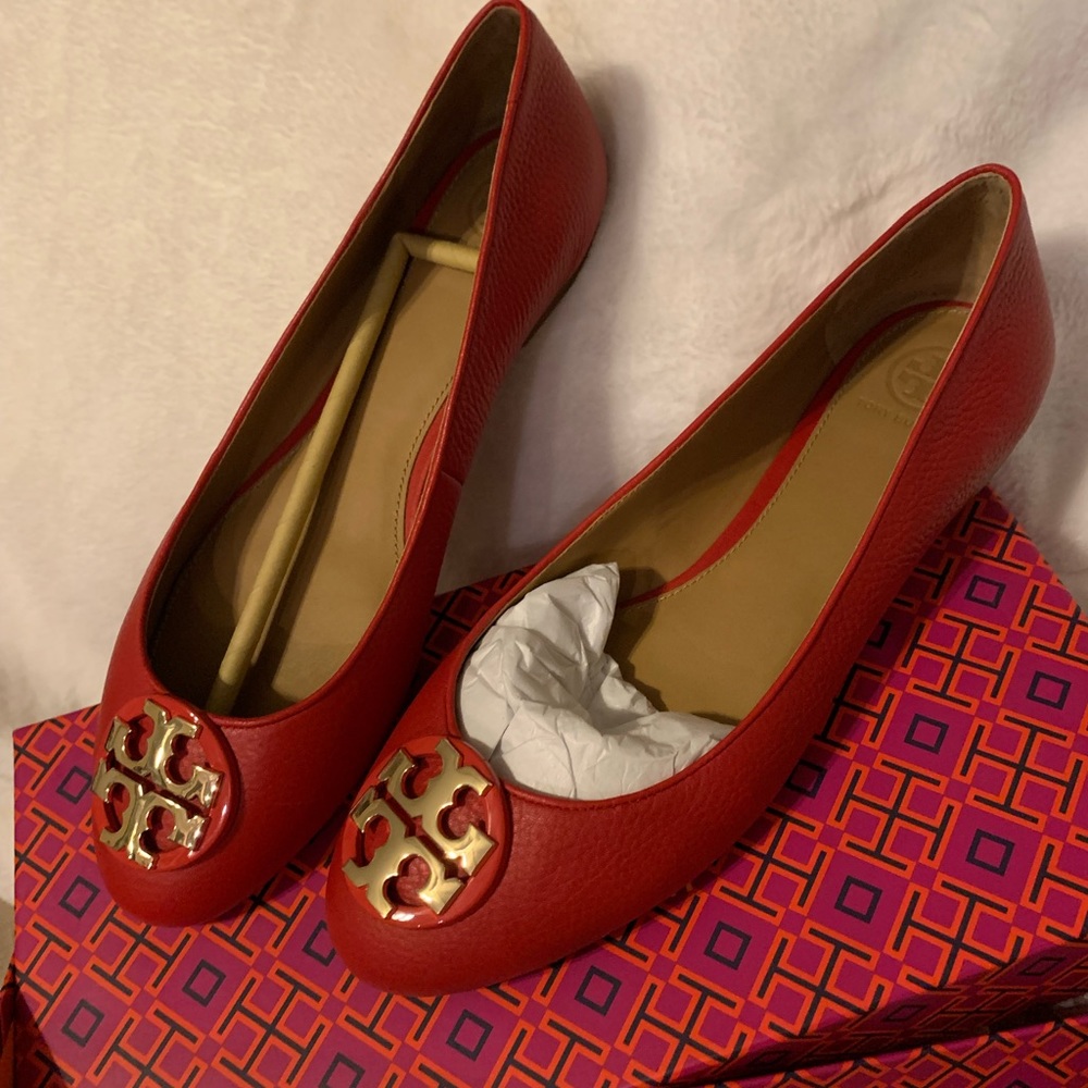 Red Tory Burch ballet flats